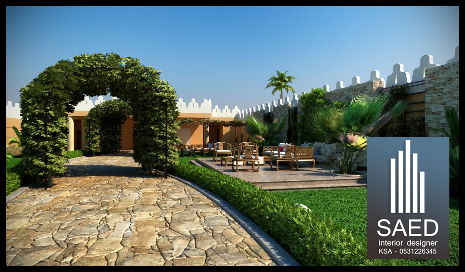 تصميم و تنفيذ لاندسكيب فلل و شاليهات في الخبر