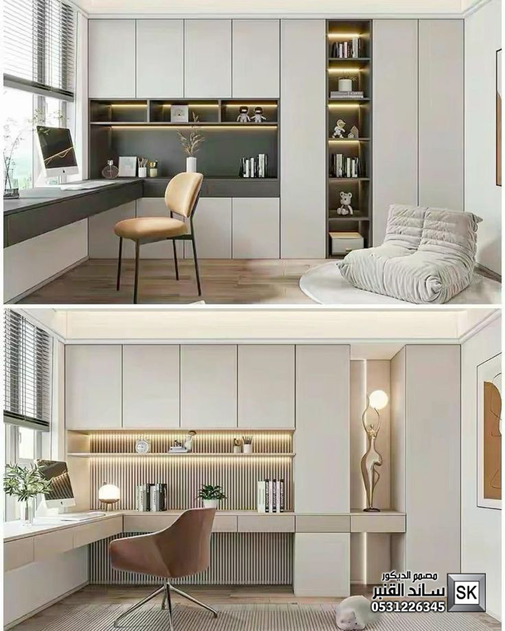 تصميم و تنفيذ غرف العاب و غرف دراسة و مكاتب منزلية فخمة في جدة