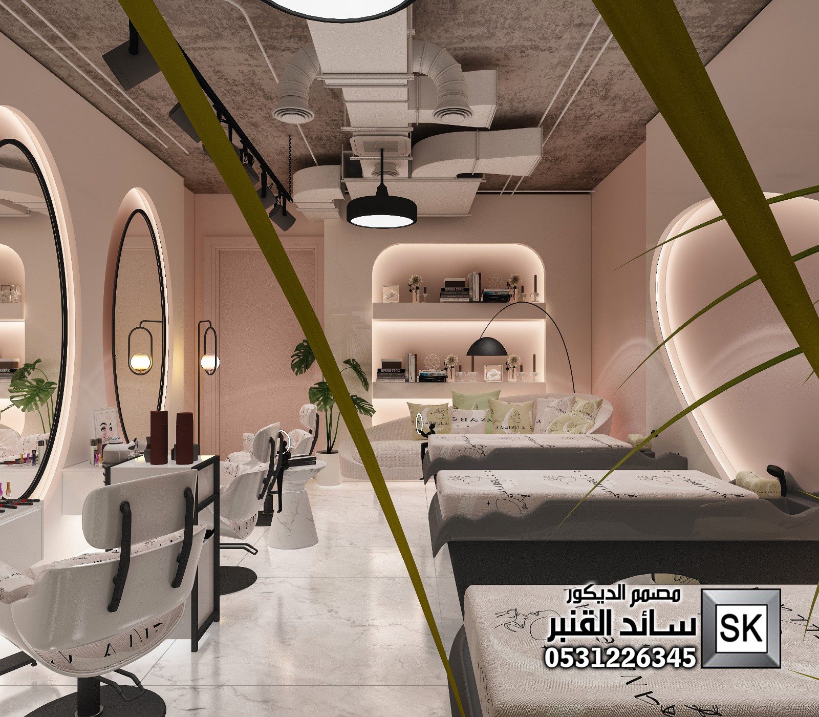 تصميم و تنفيذ سبا و حمام مغربي و بخار و ساونا و مشغل نسائي في الرياض