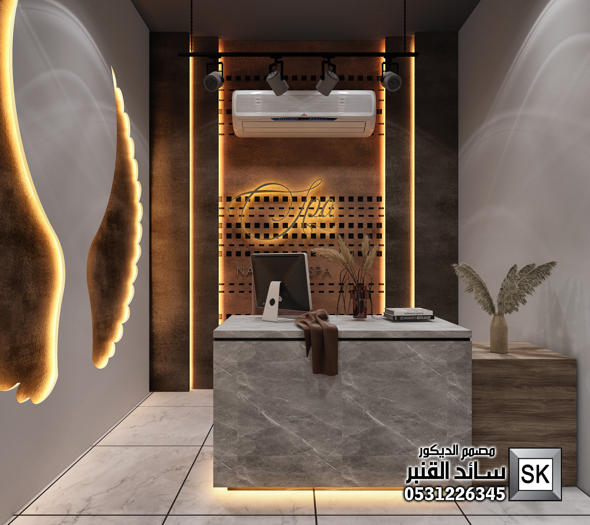 تصميم و تشطيب مشغل تجميل نسائي فاخر في الخبر