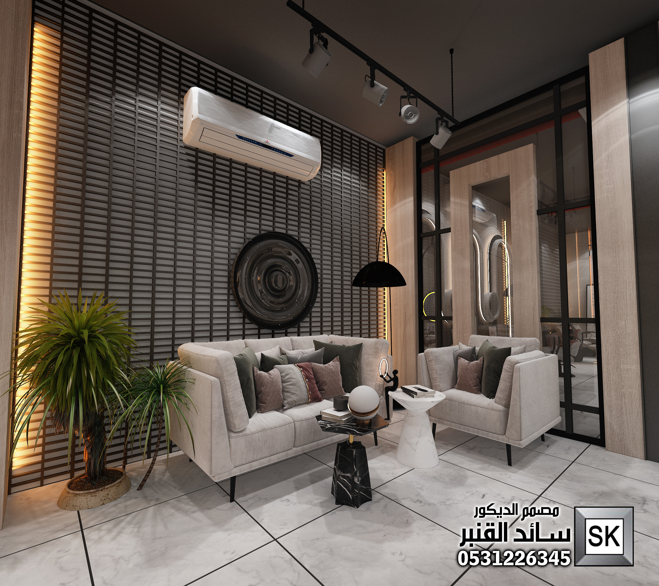تصميم و تشطيب مشغل تجميل نسائي فاخر في الخبر