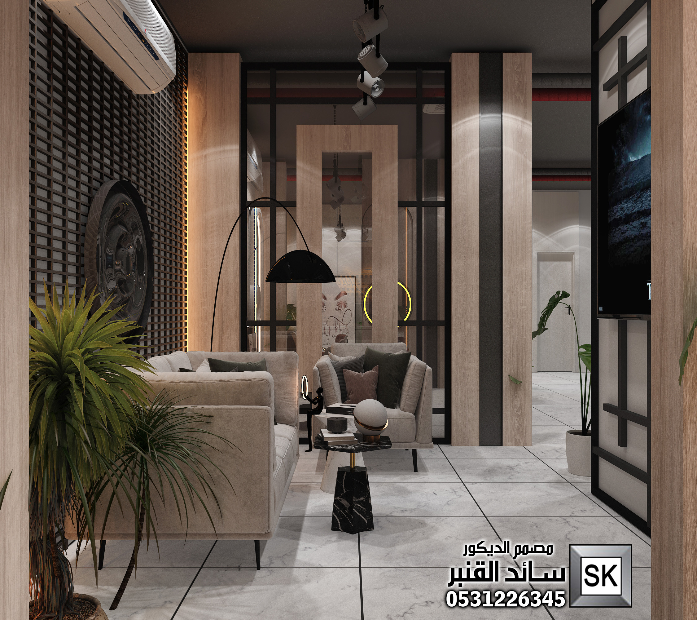 تصميم و تشطيب مشغل تجميل نسائي فاخر في الخبر