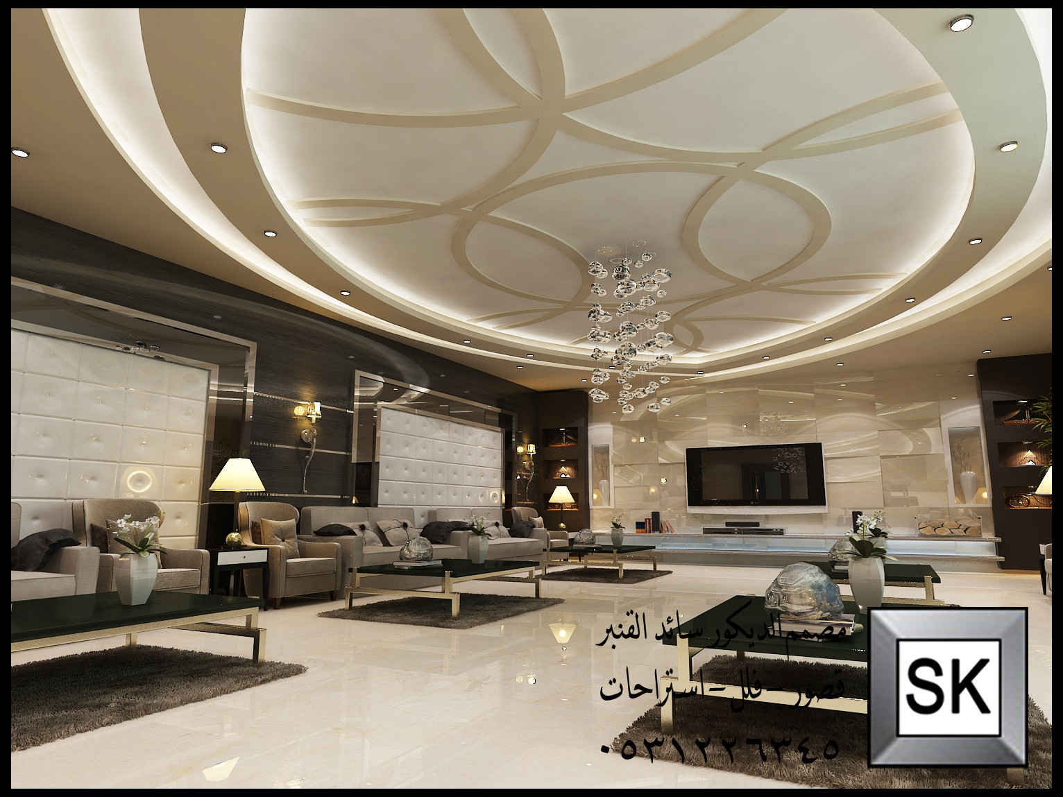 تصميم و تنفيذ مجالس رجال فخمة في الرياض