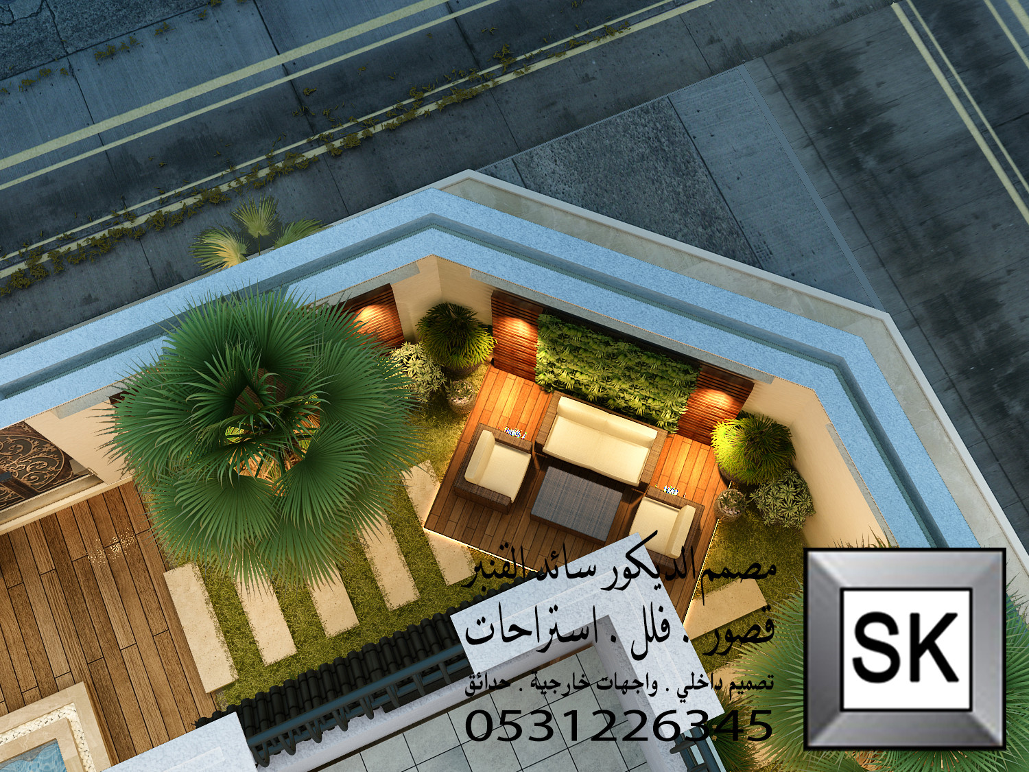 تصميم و تنفيذ لاندسكيب و حدائق فخمة في الرياض