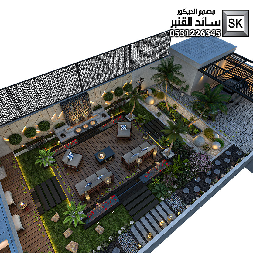 مصمم لاندسكيب مزارع و إستراحات في الرياض