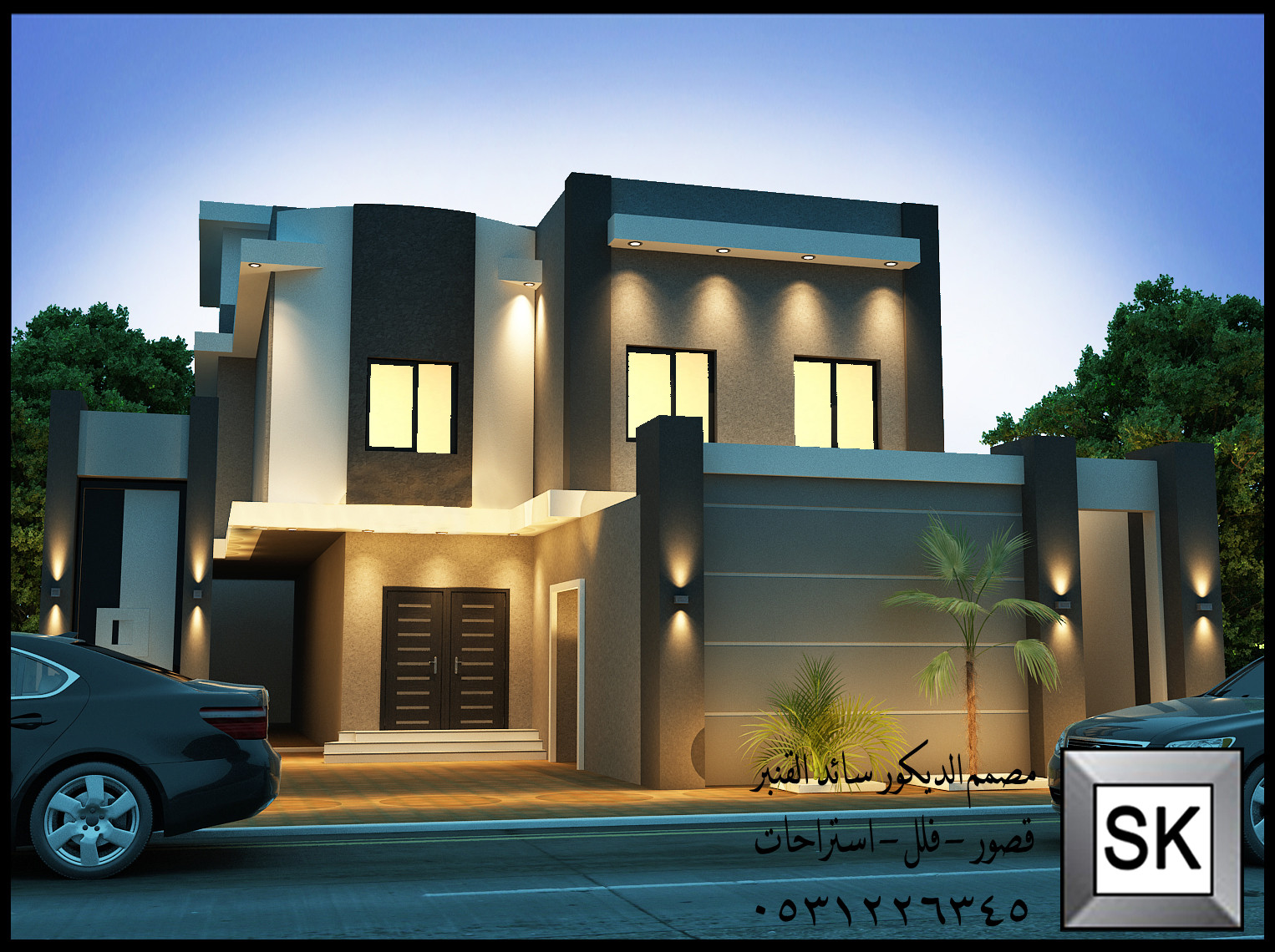 تصميم واجهة فيلا فخمة 2026