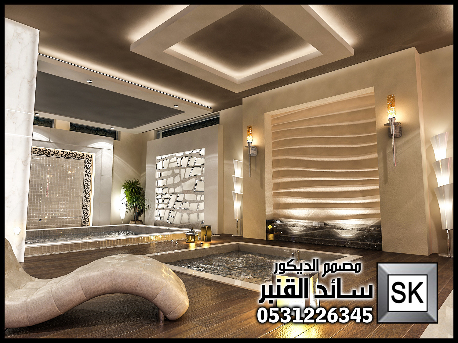 تصميم و تنفيذ قبو ترفيهي فاخر في الرياض