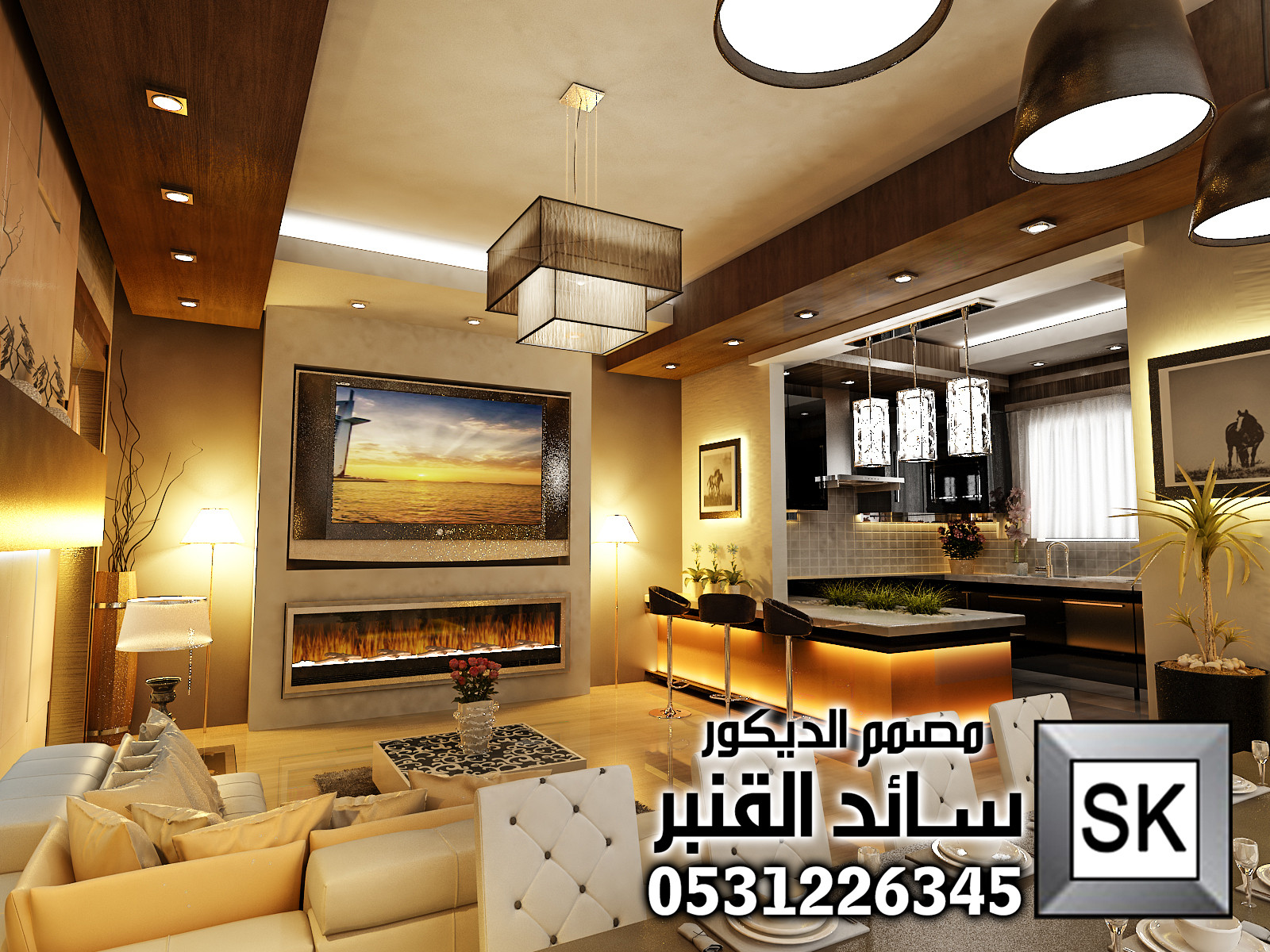 تصميم و تنفيذ قبو ترفيهي فاخر في الرياض