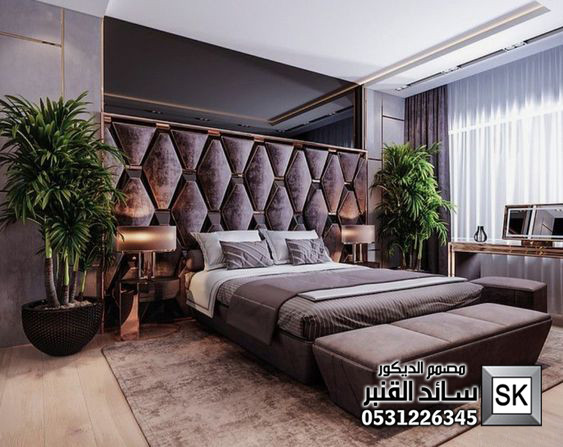 تصميم و تنفيذ ديكور غرف نوم رئيسية قي جدة