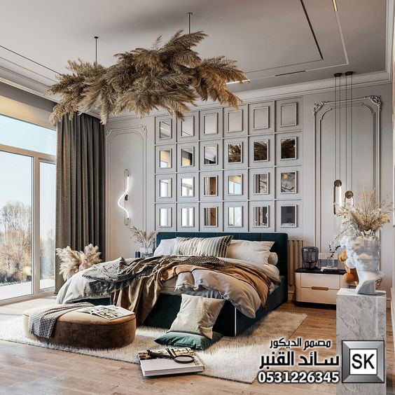 تصميم و تشطيب جناح غرف نوم رئيسية فندقية في السعودية