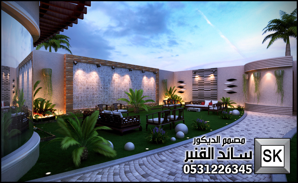 مصمم لاندسكيب شاليهات في الرياض