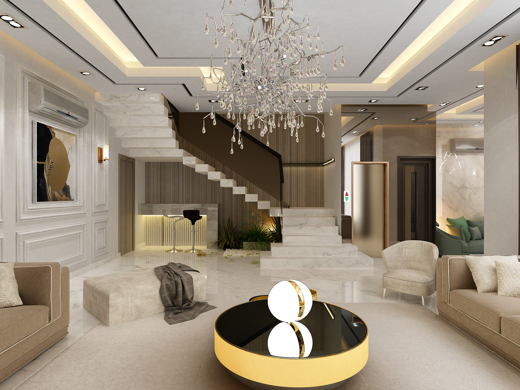 تصميم و تنفيذ ديكور داخلي فاخر في الدمام
