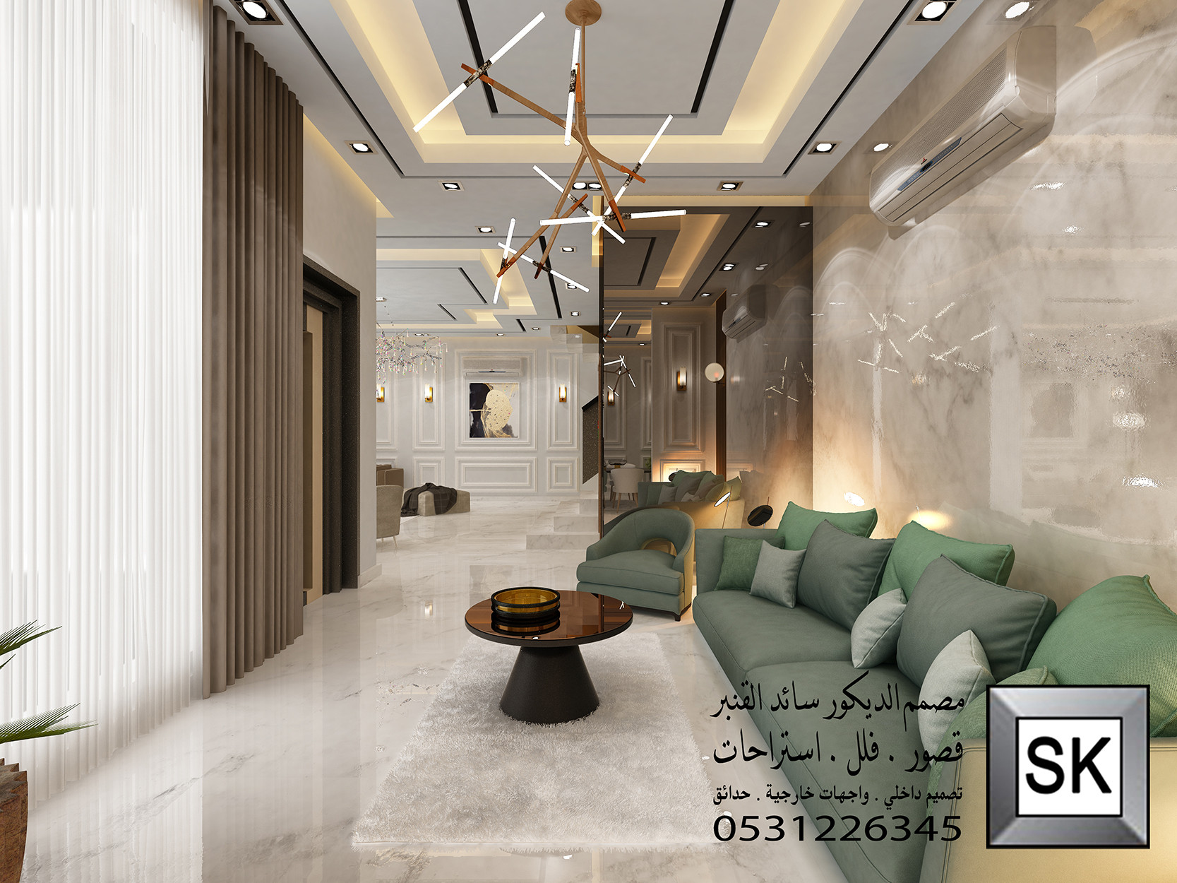 تصميم و تنفيذ ديكور داخلي فاخر في الدمام