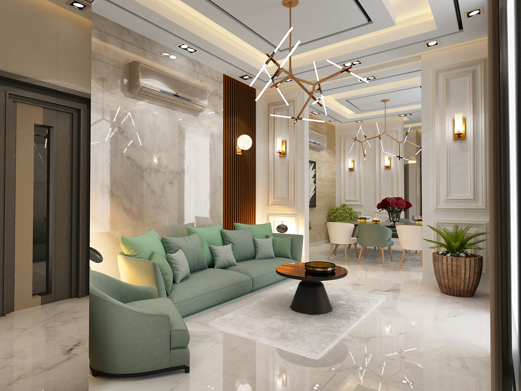 تصميم و تنفيذ ديكور داخلي فاخر في الدمام