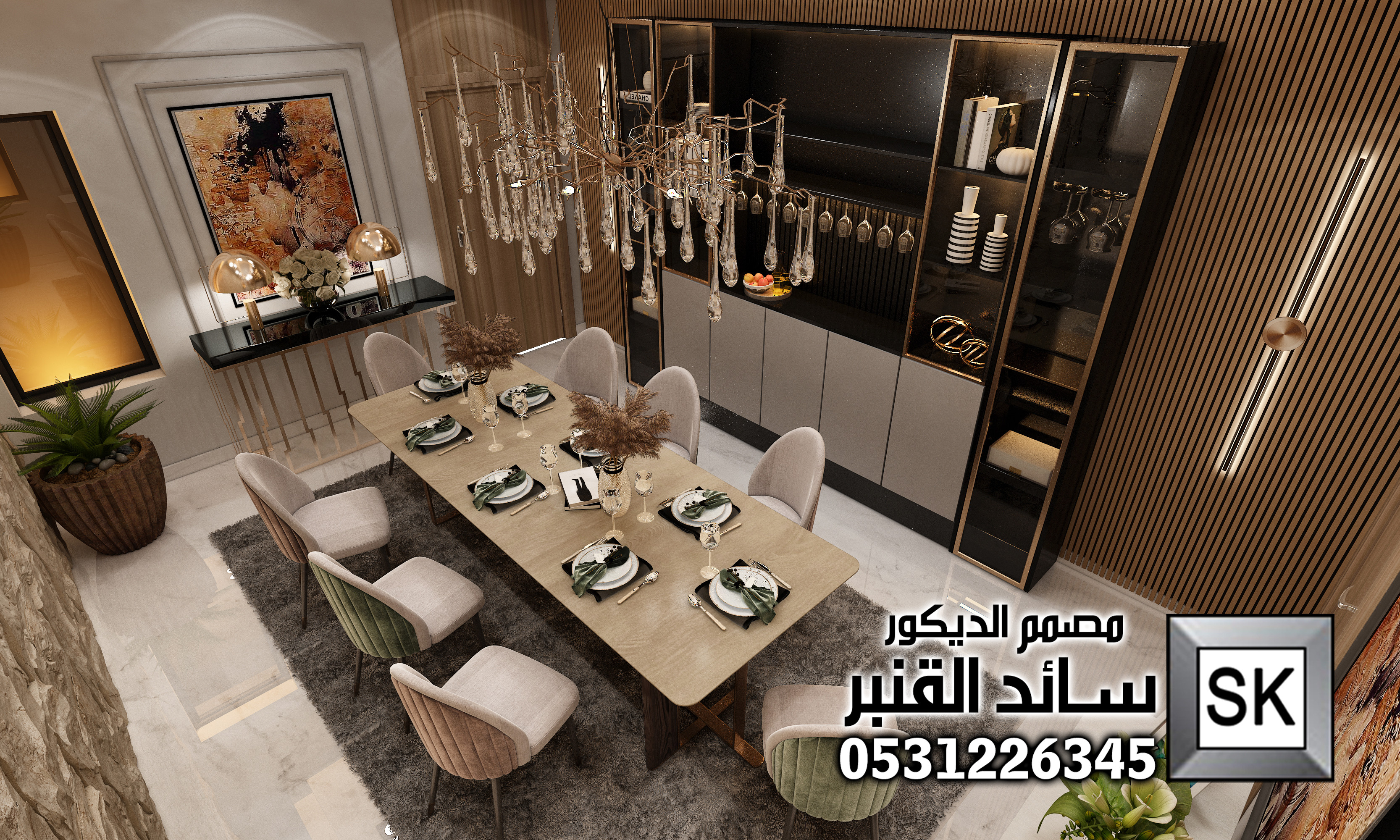تصميم و تنفيذ ديكور داخلي فاخر في الرياض