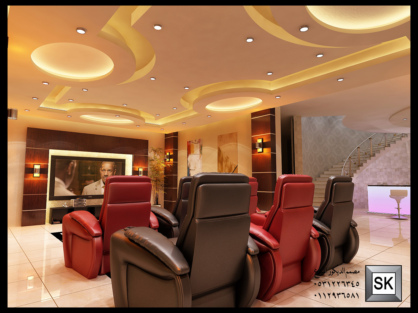 تصميم و تنفيذ غرف سينما فخمة في الرياض
