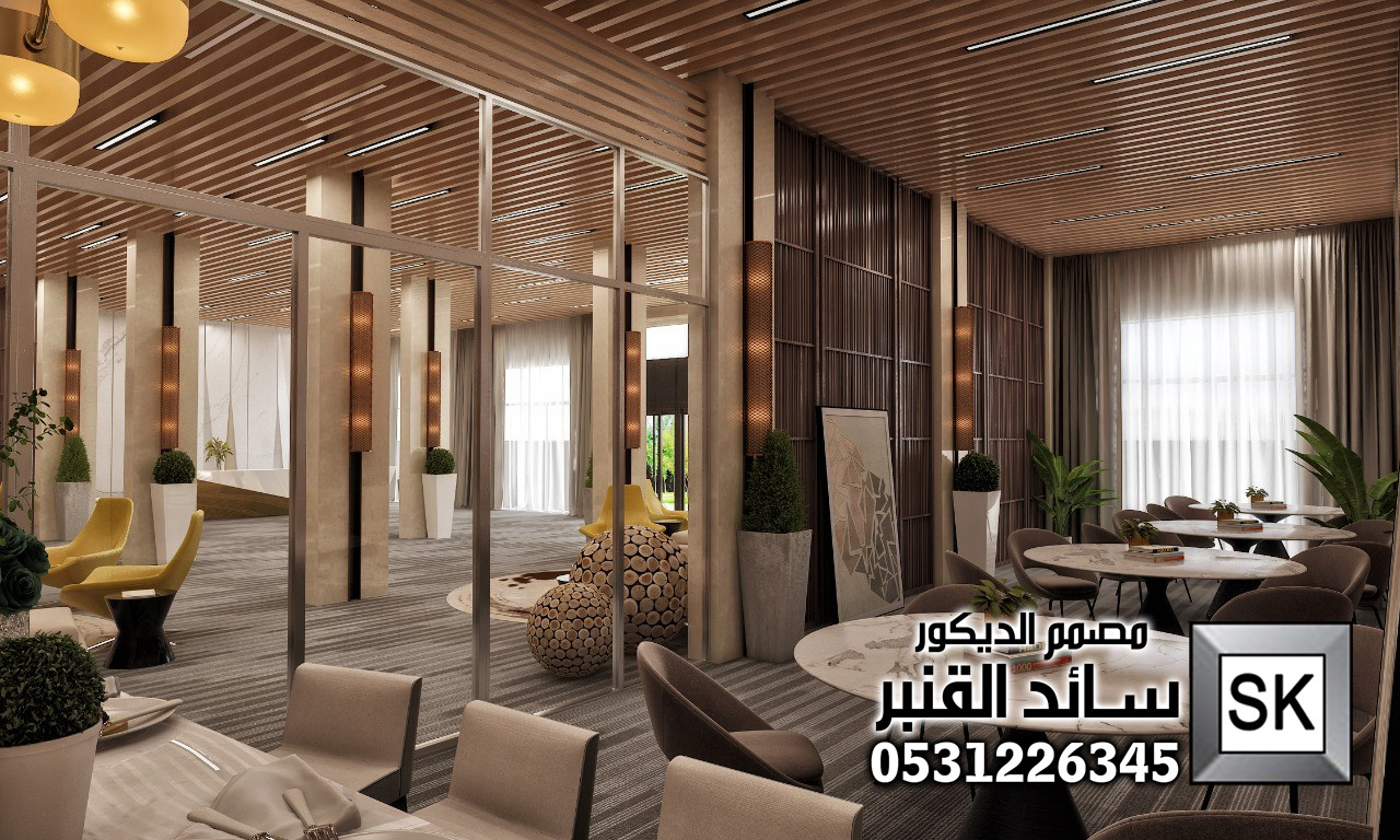 تصميم و تنفيذ لوبي إستقبال فندقي فاخر في الرياض