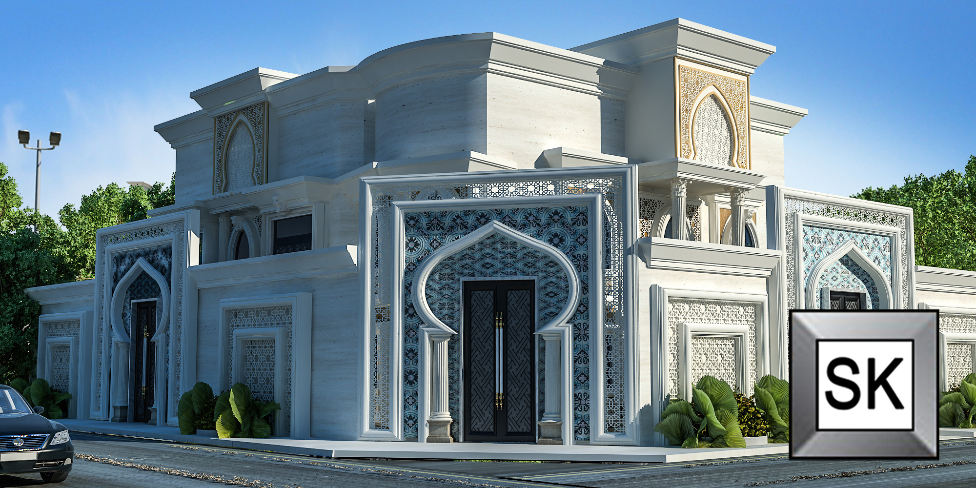 واجهة إسلامية أندلسية فخمة في الرياض