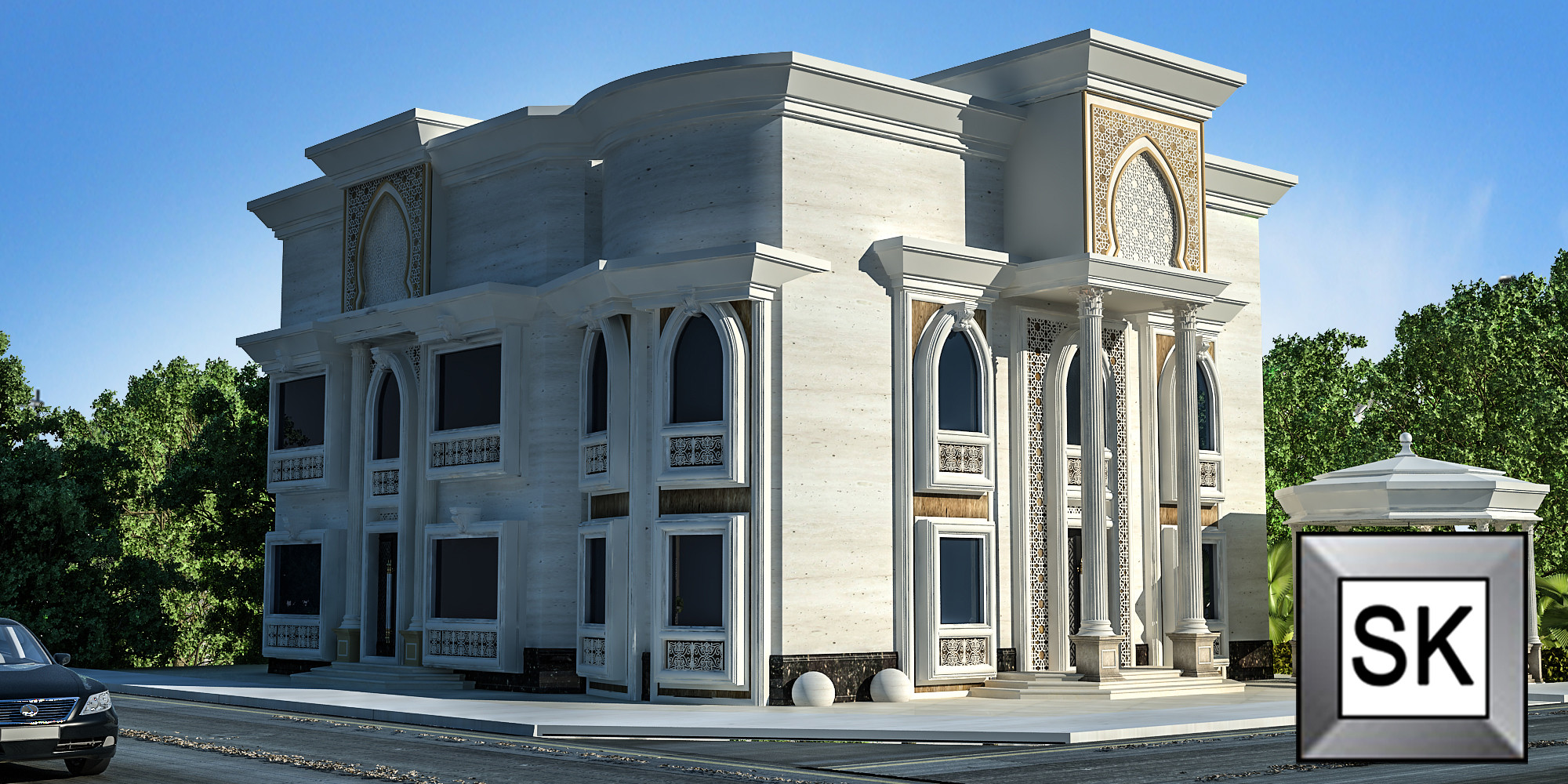واجهة إسلامية أندلسية فخمة في الرياض