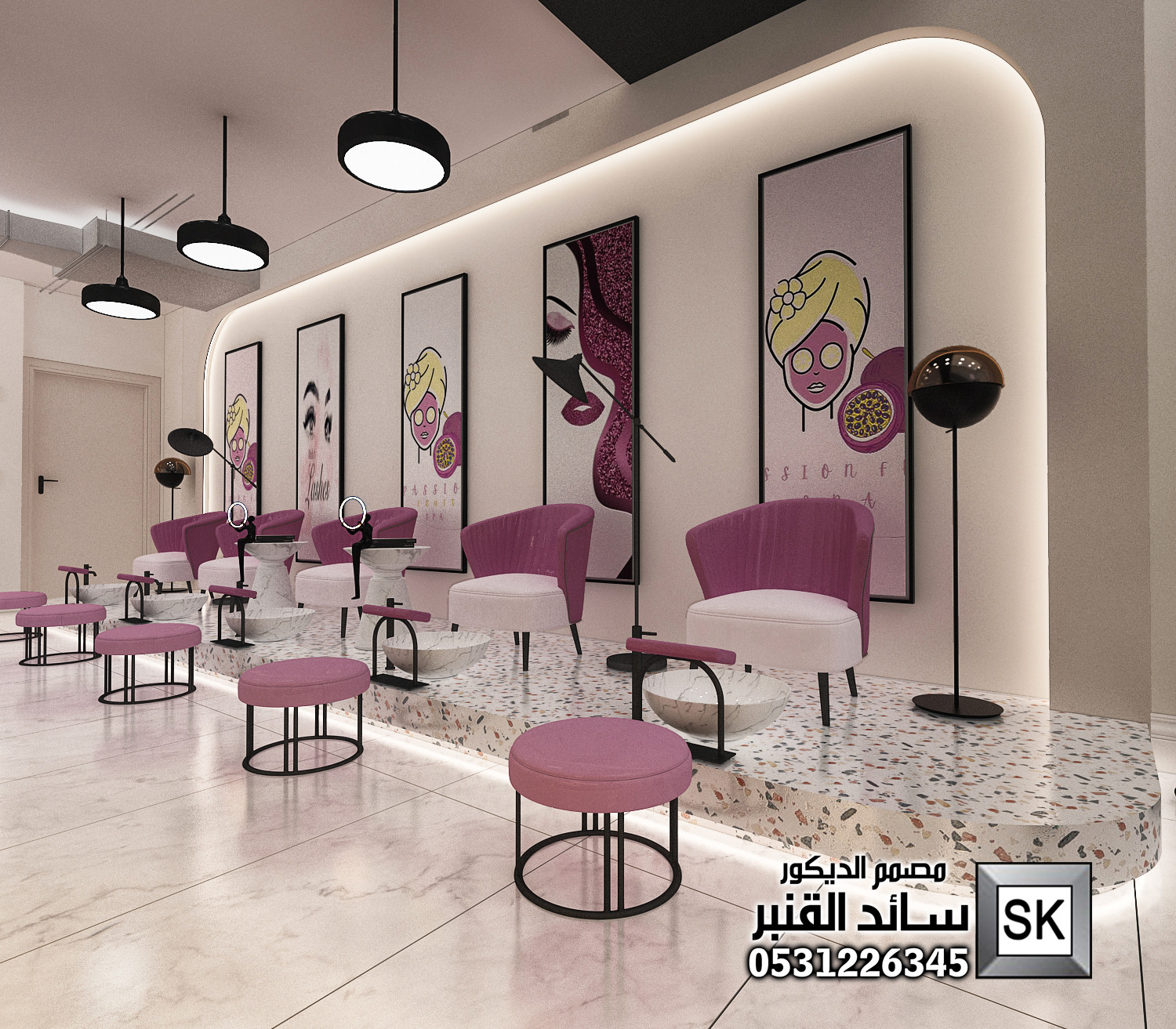 تصميم و ترميم مشغل نسائي فاخر في الرياض