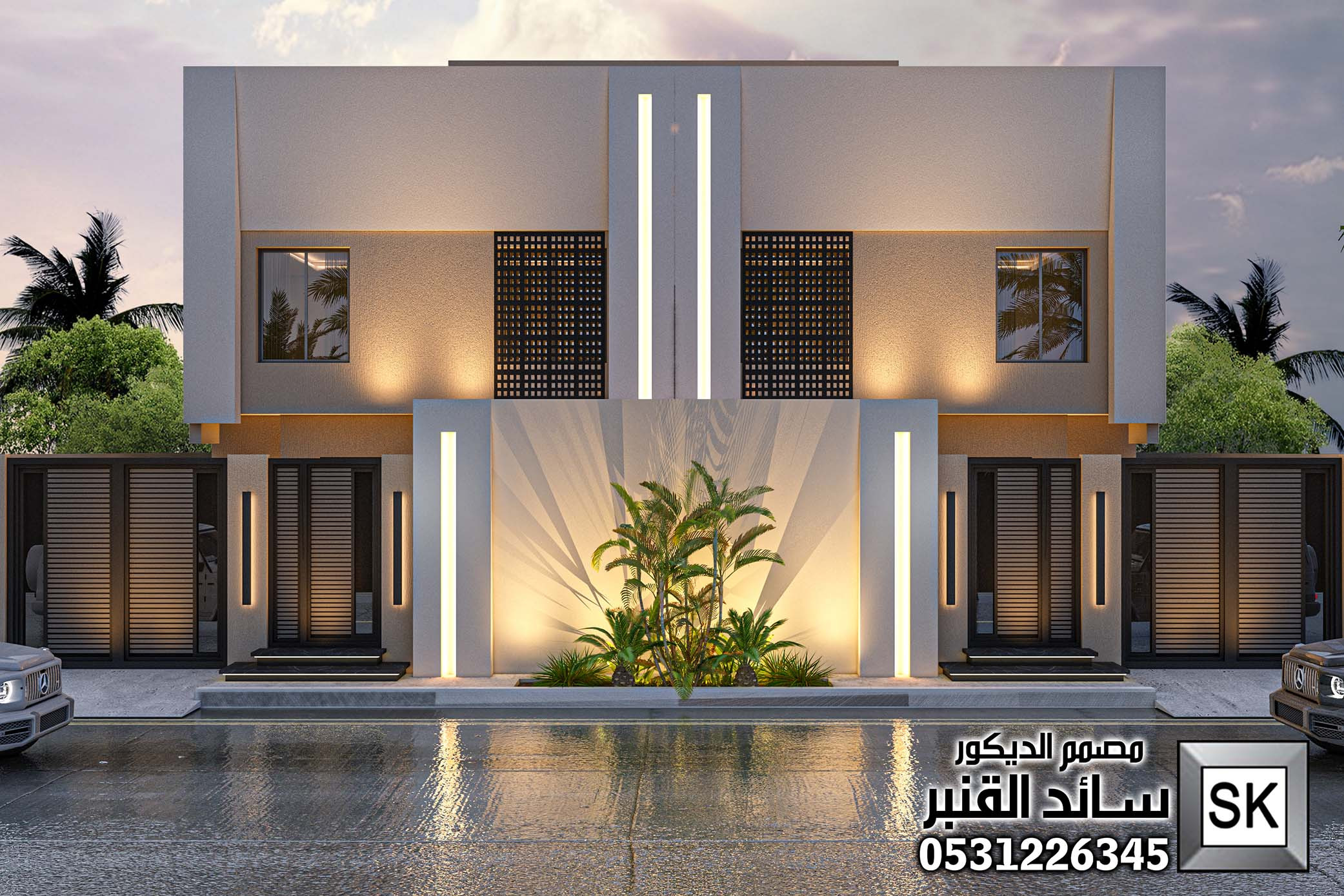 واجهات دوبلكس فخمة حسب الكود العمراني السعودي
