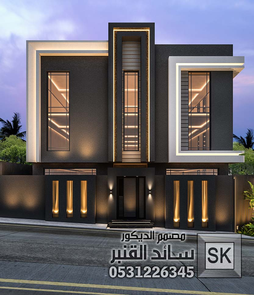 خصومات اليوم الوطني السعودي صمم معنا واجهة خارجية فقط 995 ريال شامل هدية تصميم الحديقة