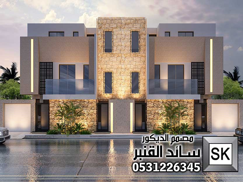 خصومات اليوم الوطني السعودي صمم معنا واجهة خارجية فقط 995 ريال شامل هدية تصميم الحديقة