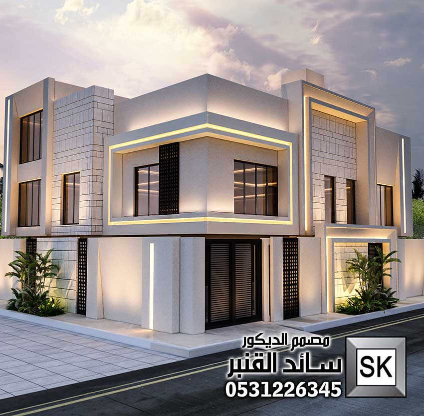 خصومات اليوم الوطني السعودي صمم معنا واجهة خارجية فقط 995 ريال شامل هدية تصميم الحديقة