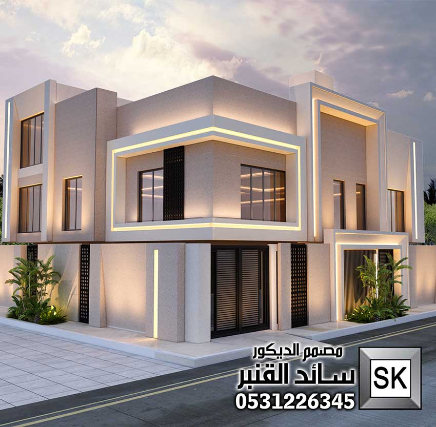 خصومات اليوم الوطني فقط 995 ريال صمم معنا واجهة + حديقة فيلا