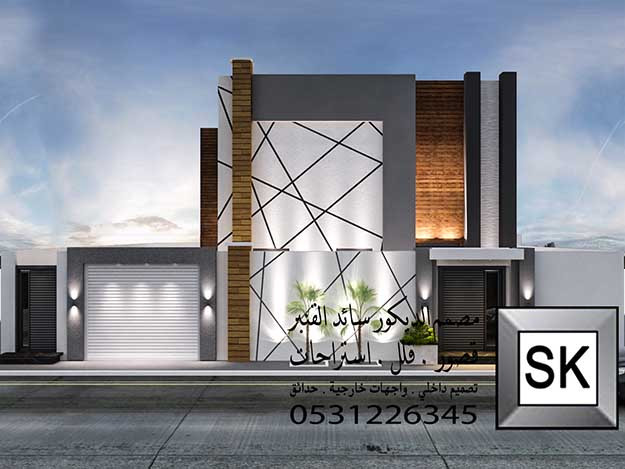 واجهة فيلا خارجية فخمة في الرياض