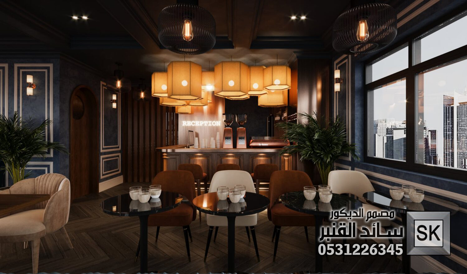 تصميم و تنفيذ كوفي شوب و مقاهي و مطاعم فخمة في جدة