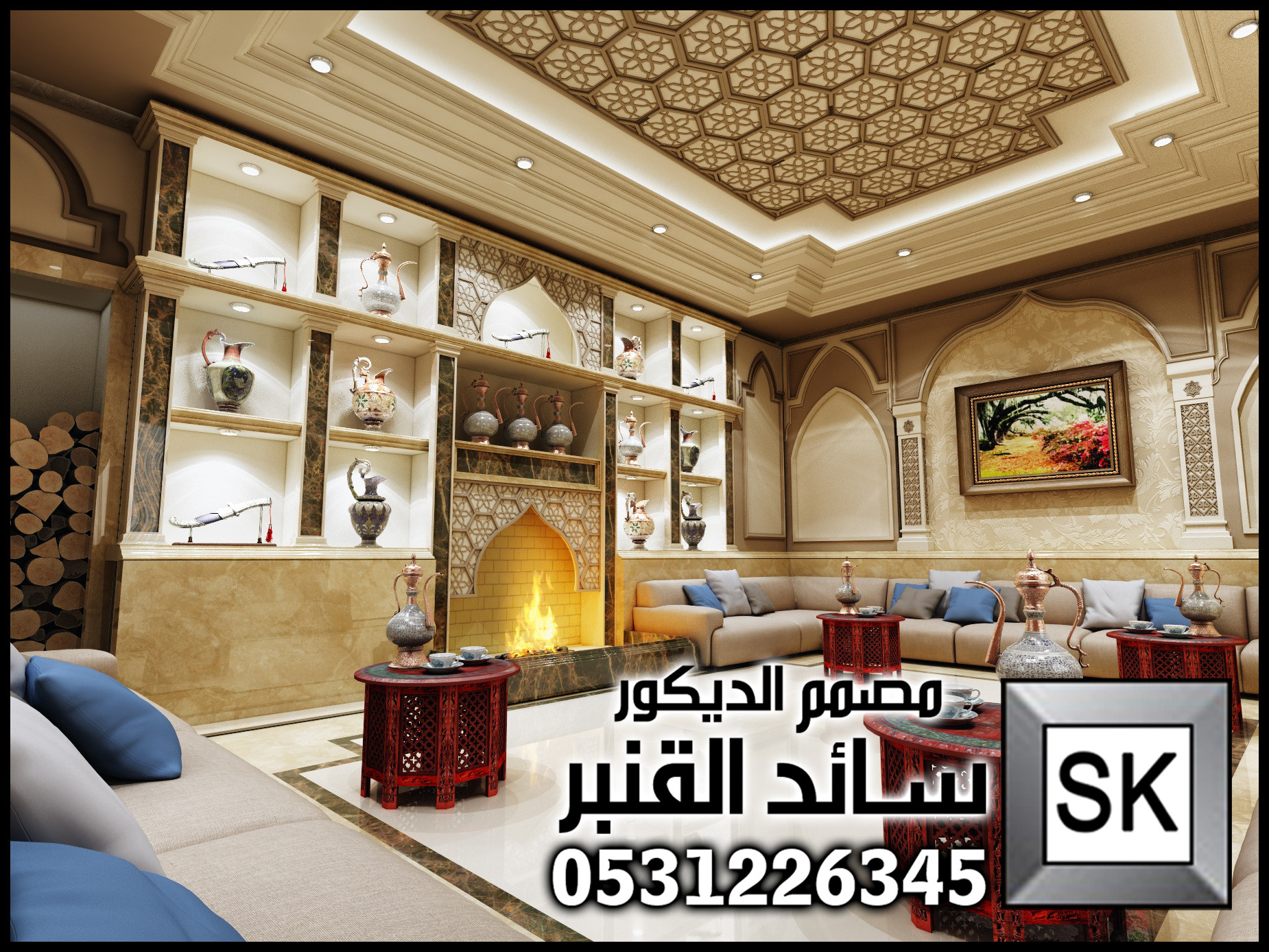 تصميم ملاحق خارجية تراثية في الرياض