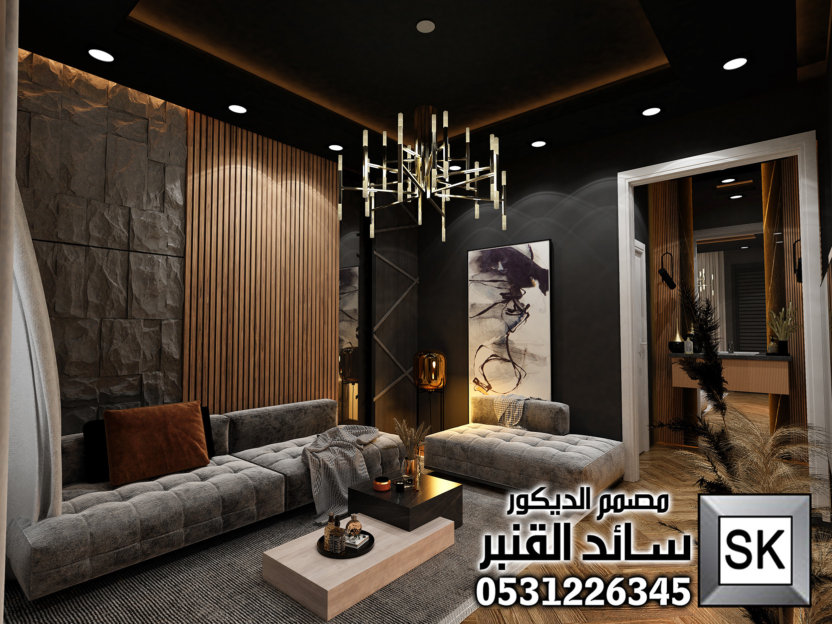 تصميم و تنفيذ جناح غرفة نوم رئيسية فخمة على الطراز الفرنسي في الرياض