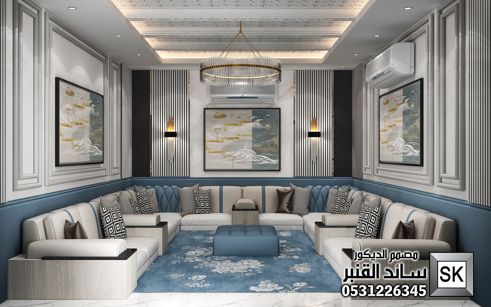 تصميم ديكور داخلي فاخر في الرياض