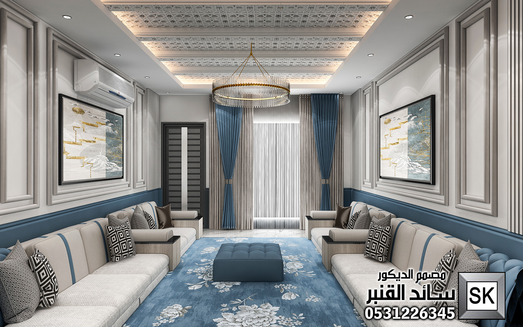 تصميم ديكور داخلي فاخر في الرياض