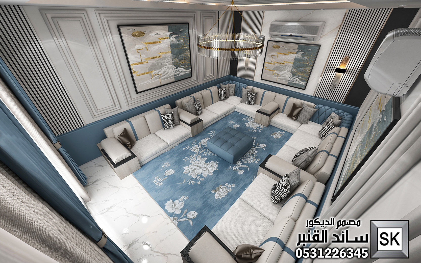 تصميم ديكور داخلي فاخر في الرياض