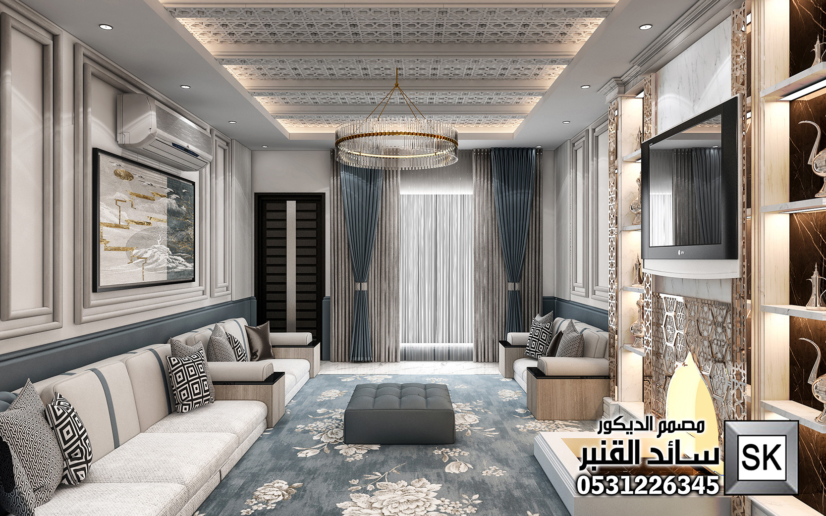 تصميم ديكور داخلي فاخر في الرياض