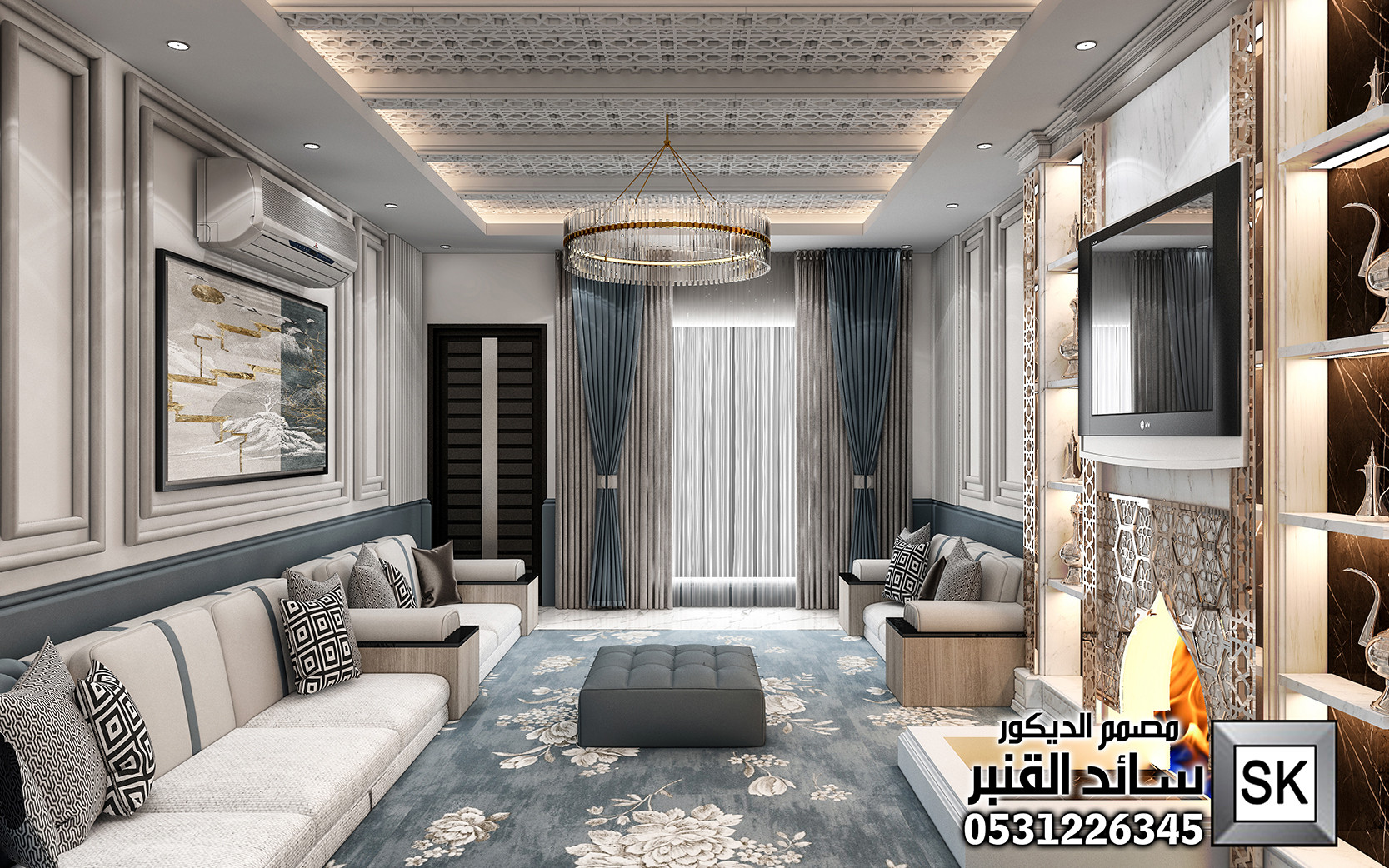 تصميم ديكور داخلي فاخر في الرياض