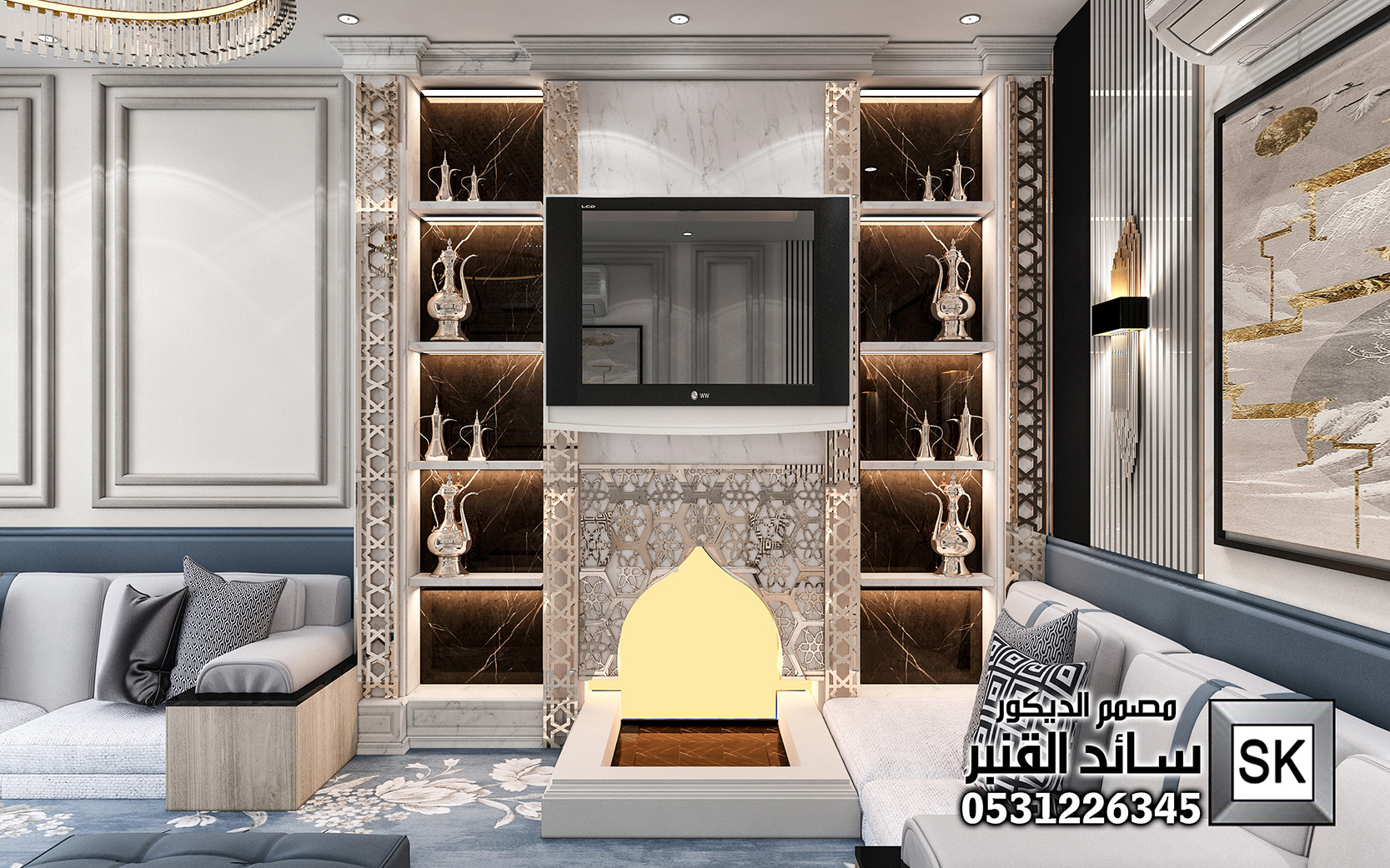 تصميم ديكور داخلي فاخر في الرياض