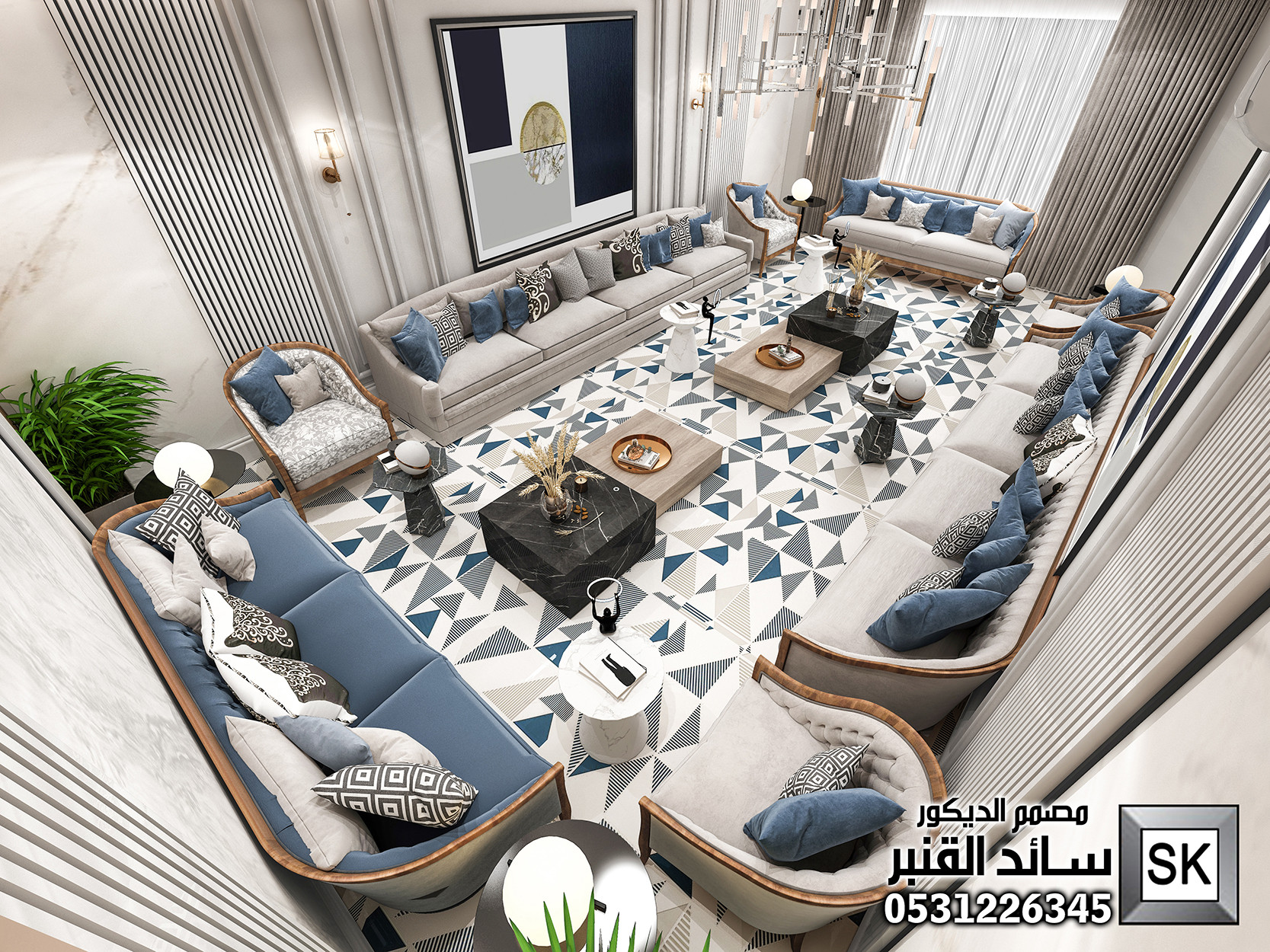 تصميم ديكور داخلي فاخر في الرياض