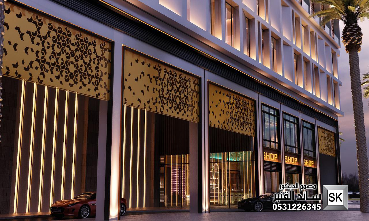 تصميم و تنفيذ واجهات مولات و مراكز تسوق تجارية و محلات فخمة في السعودية