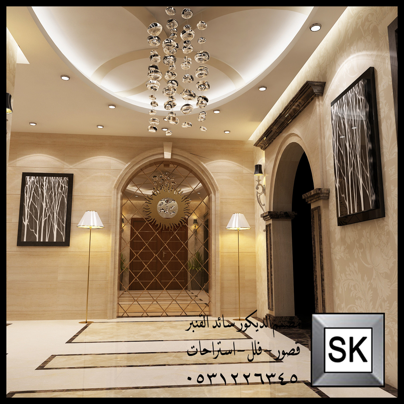تصميم و تشطيب ديكور داخلي نيوكلاسيك و كلاسيك فاخر في الرياض