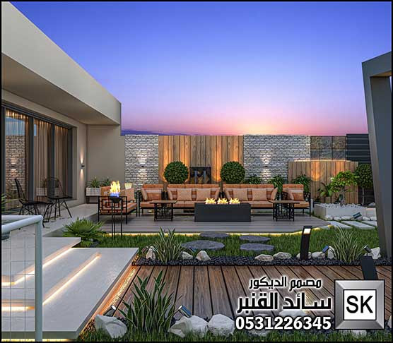 تصميم و تنفيذ لاندسكيب شاليهات و مزارع فخمة في السعودية