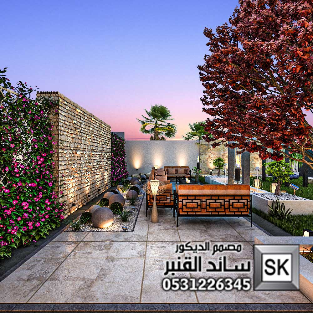 تصميم و تنفيذ لاندسكيب شاليهات و مزارع فخمة في السعودية
