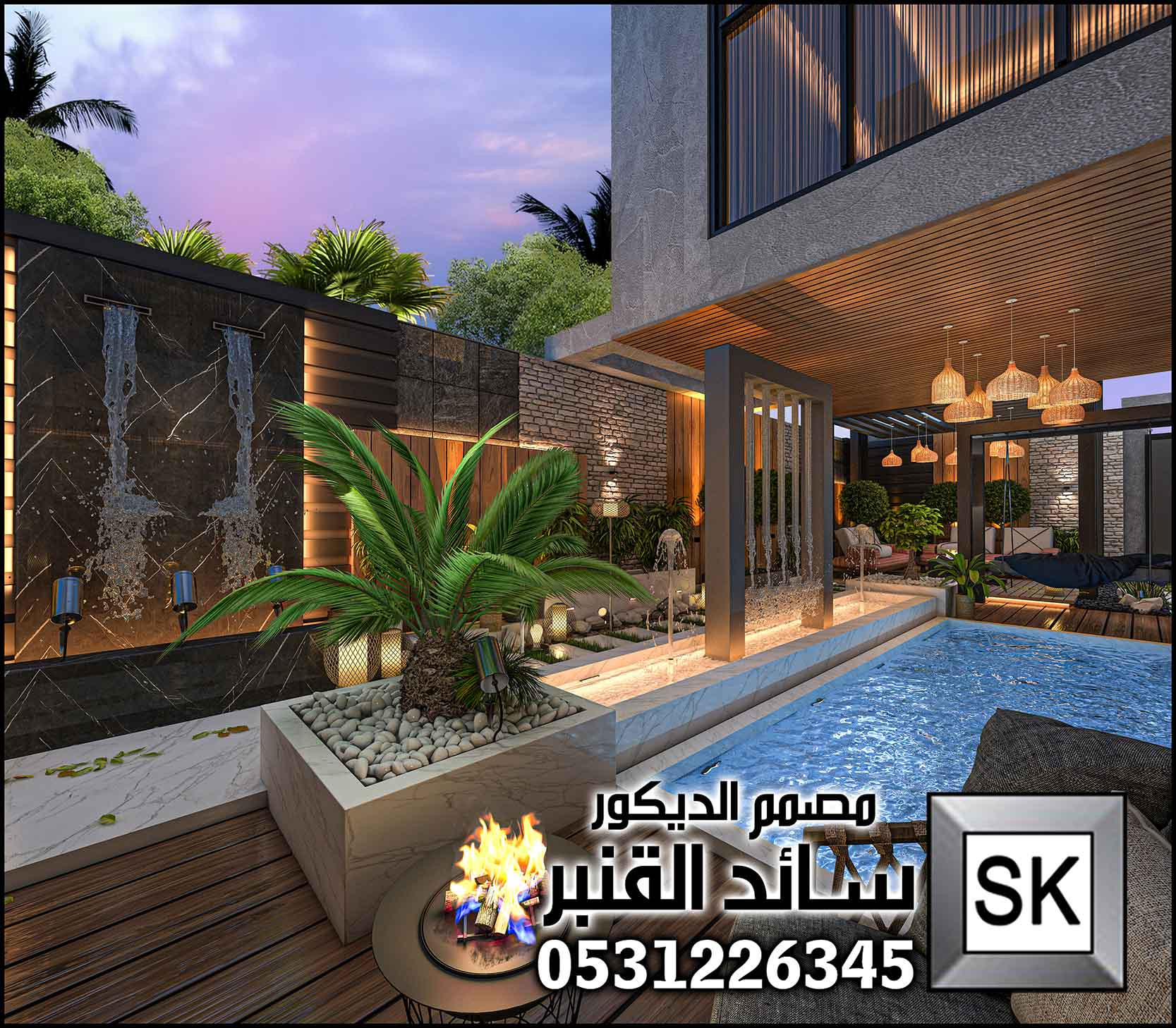 مصمم لاندسكيب منزلي محترف في الرياض