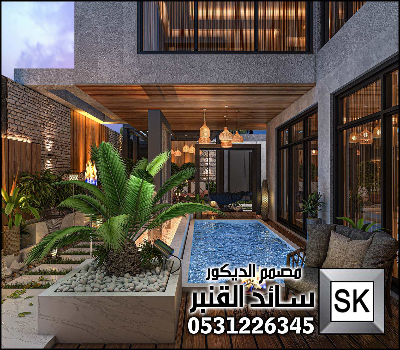 مصمم لاندسكيب منزلي محترف في الرياض