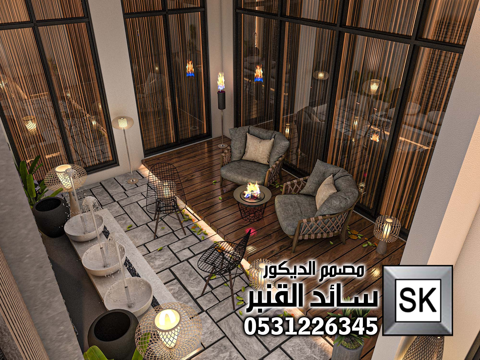 تصميم و تنفيذ لاندسكيب منزلي فاخر في السعودية