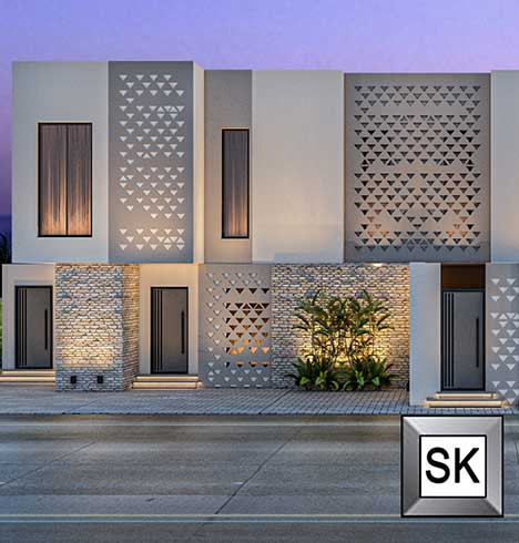 تصميم واجهة فيلا حسب كود وادي حنيفة في الرياض