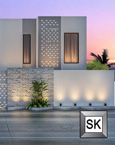 تصميم واجهة فيلا حسب كود وادي حنيفة في الرياض