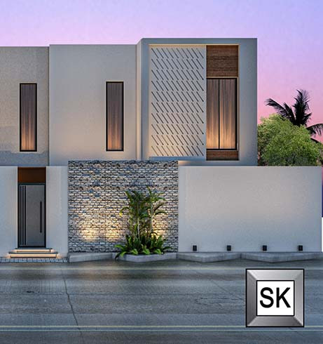 تصميم واجهة فيلا حسب كود وادي حنيفة في الرياض